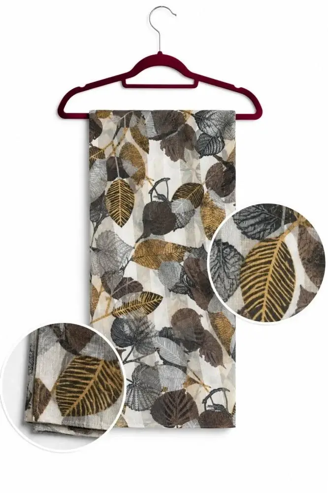 Chiffon Shayla with Elegant Leaf Pattern | TJ1